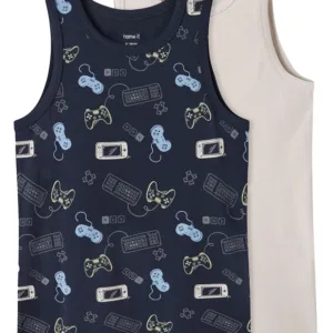 Name It Undertrøje - NkmTank Top - 2-pak - Navy Gamer - Name It