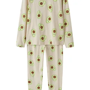 Name It nattøj - nkfnightset - Oatmeal Avocado - Name It