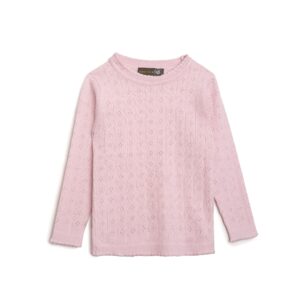 Tynd merinoulds bluse - pink merino wool - 98 - Hanevild