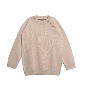 Tynd merinoulds bluse - sand, merino wool - 98 - Hanevild