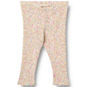 Wheat Leggings - Jules - Blush Flower Meadow - Wheat