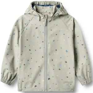 Wheat Regnjakke - Chardy - Light Flint Letters - Wheat