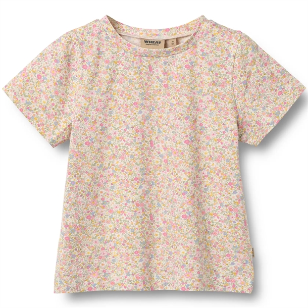 Wheat-T-Shirt-Manna-Blush-Flower-Meadow Wheat T-Shirt S/S - Manna - Blush Flower Meadow - Wheat