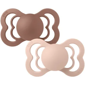 Bibs Supreme Sutter - Str. 2 - Naturgummi - 2-pak - Woodchuck/Blush - Bibs