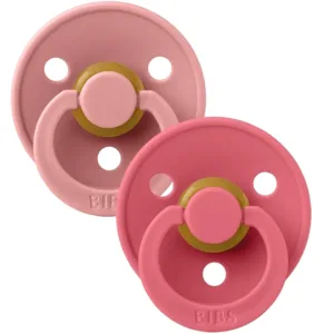 Bibs Sutter - Str. 2 - Colour - Rund - 2-pak - Dusty Pink/Coral - Bibs