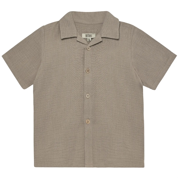 Huttelihut-Skjorte-Kortaermet-Muslin-Moon-Rock Huttelihut Skjorte - Kortærmet - Muslin - Moon Rock - Huttelihut