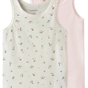 Name It Undertrøje - 2-pak NMFTANK TOP - Jet Stream Flower Ballerina - Name It