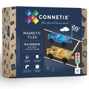 Connetix Car Pack - magnetbiler 2 stk. - Rainbow - Connetix