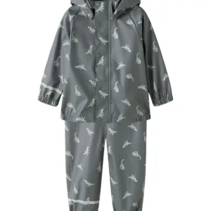 Name It Regntøj - NmmDry10 Rain Set - Balsam Green DINO - Name It