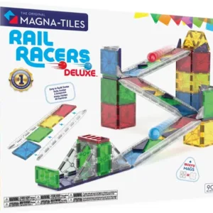 MAGNA-TILES Kuglebane - Deluxe Rail Racer - 90 dele - Magna-Tiles