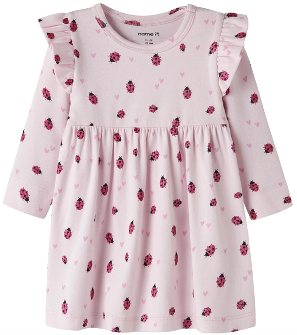 Name-It-Kjole-nbfHaline-Baby-Mariehoene-Cradle-Pink Name It Kjole - nbfHaline - Baby - Mariehøne - Cradle Pink - Name It