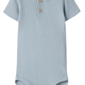Name It Kortærmet Body - Kab - Knapper - Blue Fog - Name It