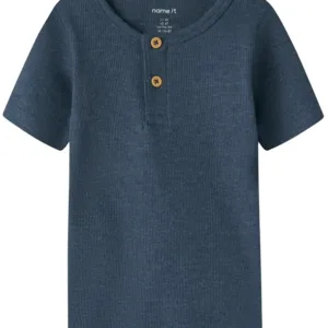 Name It T-shirt - Rib - Kab - Vintage Indigo Melange - Name It