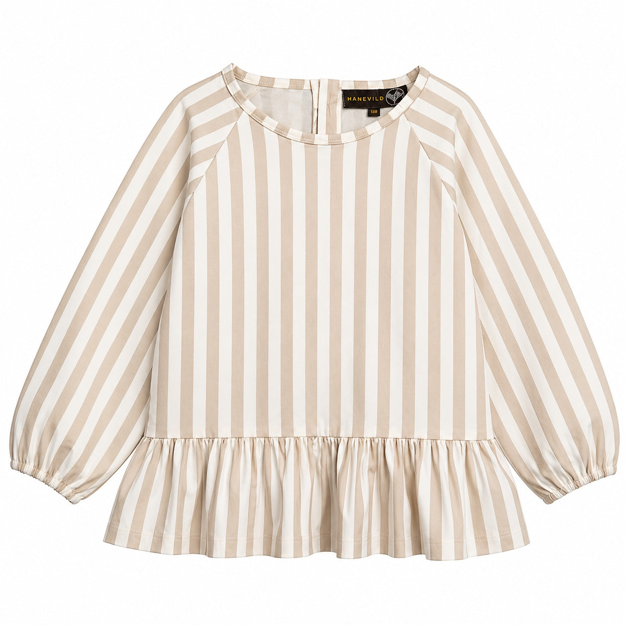 Stribet_bluse_piger-Blouses-HV15544837-Summer_sand Stribet bluse, piger - Summer sand - 86/92 - Hanevild