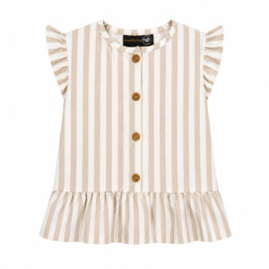 Stribet top - Summer sand - 86/92 - Hanevild