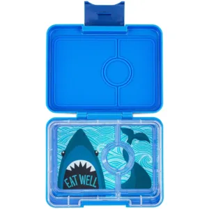 Yumbox Madkasse m. 3 Rum - Bento Snack - Surf Blå/Haj - Yumbox