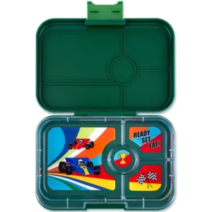 Yumbox Madkasse - 4 rum - Tapas - Greenwich Grøn/Racerbiler - Yumbox