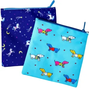 Yumbox Sandwich Bag - Madposer - Enhjørninger & Hunde - 2 stk. - Yumbox