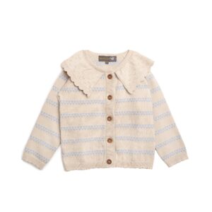 cardigan med hjerter - Kentucky blue - 62 - Hanevild
