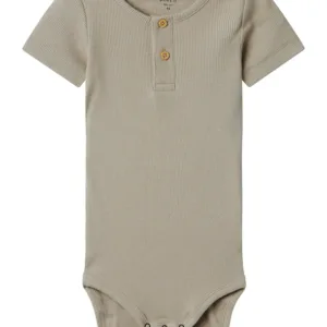 Name It Kortærmet Body - Kab - Knapper - Pure Cashmere - Name It