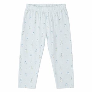 Blue flower leggings - Baby blue - 98 - Hanevild