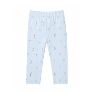 Blue flower leggings -baby - Baby blue - 62 - Hanevild