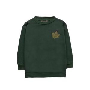 Leaf sweatshirt - Green gables - 86/92 - Hanevild