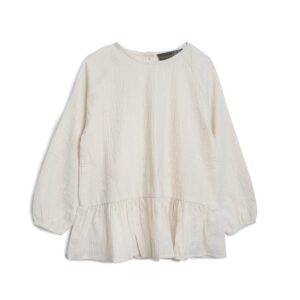 Birgit bluse - til piger - Cream - 86/92 - Hanevild