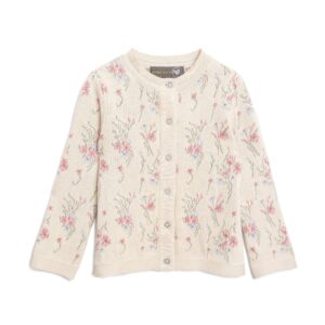 Blomster cardigan - pige - Summer sand - 62 / 62-140 - Hanevild