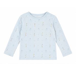 Blue flower t shirt - Baby blue - 98 - Hanevild