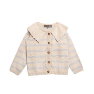 cardigan med hjerter - Kentucky blue - 62 - Hanevild