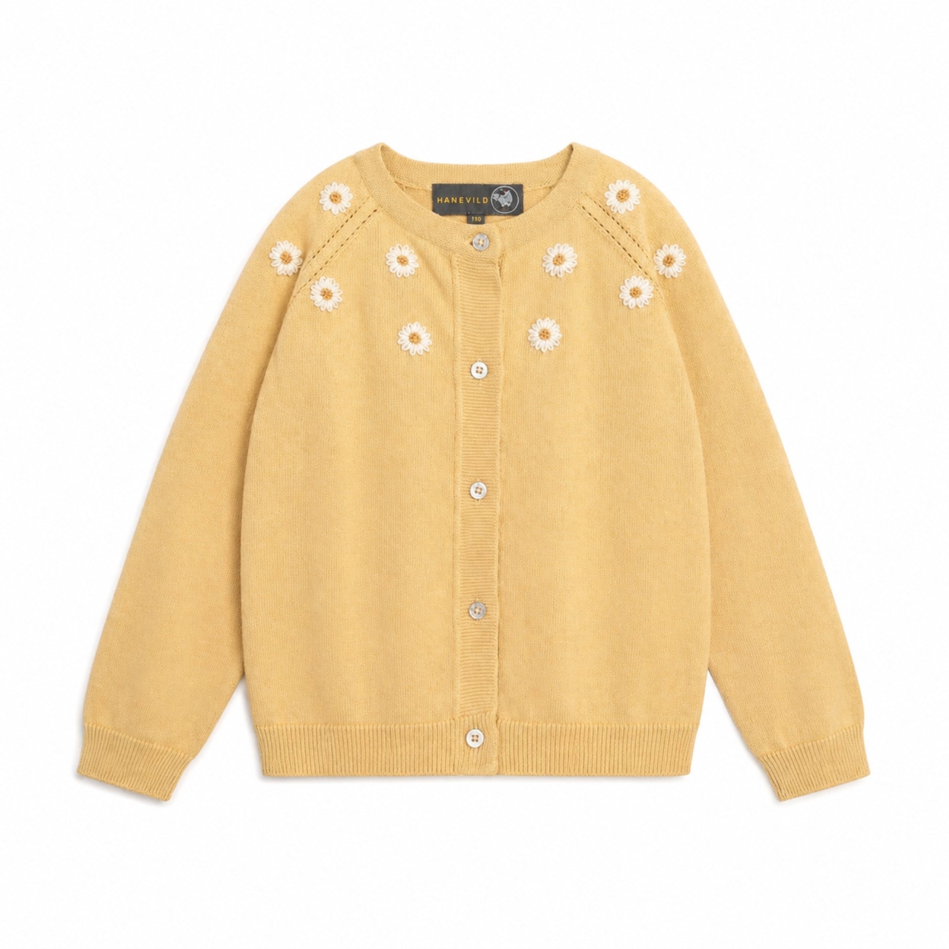 cardigan-til-piger-med-marguritter-italien-straw-5036500 Cardigan til piger med marguritter - italien straw - 86/92 - Hanevild