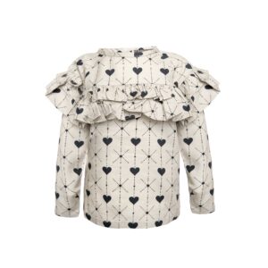 Hjerte bluse - Rainy / 98 - Hanevild