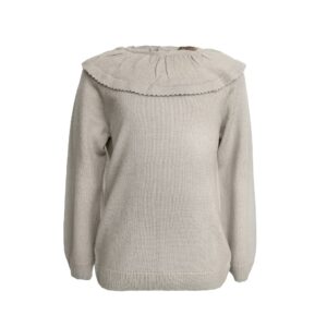 Lea bluse, 100% merinould - cream oatmeal / 98 - Hanevild