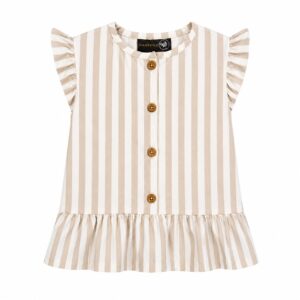 Stribet top - Summer sand - 86/92 - Hanevild