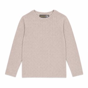Tynd merinoulds bluse - sand, merino wool - 98 - Hanevild