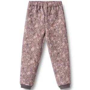 Wheat Termobukser - Alex - Purple Stone Flowers - Wheat