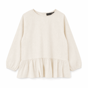 Birgit bluse - til piger - Cream - 86/92 - Hanevild