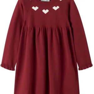 Name It Kjole - NMFRISSE KNIT - Red Dahlia - (FORUDBESTILLING lev. okt) - Name It