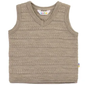 Joha Uld Vest - Beige Melange - Joha