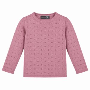 Økologisk uld bluse  rosa - 98 - Hanevild