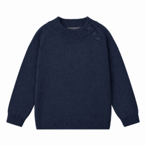 Sweater i økologisk uld  Navy - 98 - Hanevild